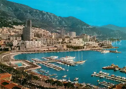 AK / Ansichtskarte Monte Carlo_Monaco Le Port   La Piscine et Monte Carlo 