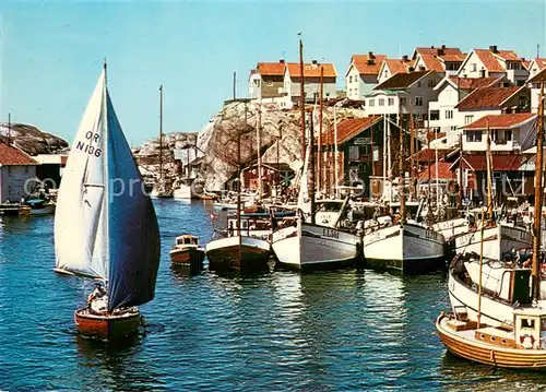 AK / Ansichtskarte Smoegen_Sweden Vy oever den livliga hamnen 