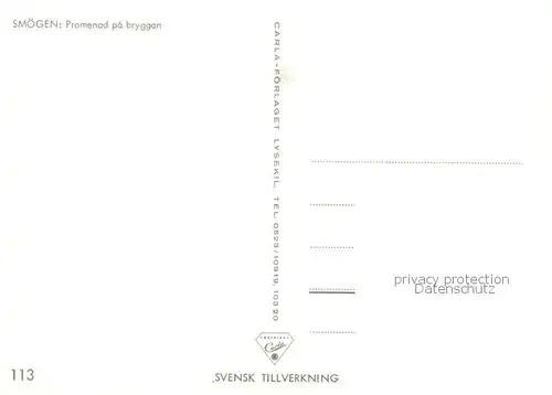 AK / Ansichtskarte Smoegen_Sweden Promenad pa bryggan 