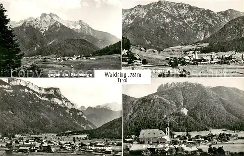 AK / Ansichtskarte Waidring_Tirol_AT Steinberge Fellhorn Unterwasser Steinplatte 