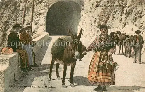 AK / Ansichtskarte Nice__06_Nizza Route de Nice a Menton 