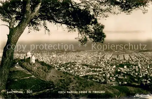 AK / Ansichtskarte Barcelona_Cataluna Vista parcial desde el Tibidabo Barcelona Cataluna