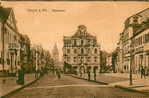 AK / Ansichtskarte Speyer_Rhein Marktplatz Speyer Rhein