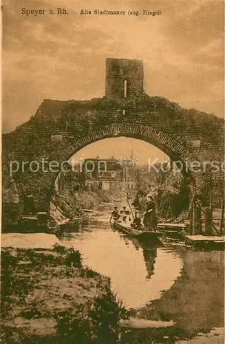 AK / Ansichtskarte Speyer_Rhein Alte Stadtmauer sog. Riegel Speyer Rhein
