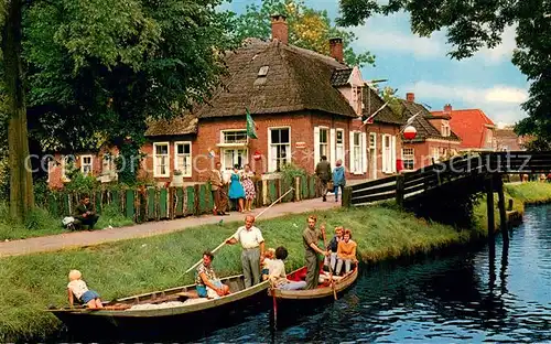 AK / Ansichtskarte Giethoorn_NL Hotel Cafe Restaurant Fanfare Botenverhuur 