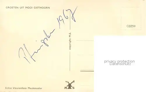 AK / Ansichtskarte Giethoorn_NL Bootspartie 