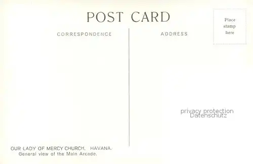 AK / Ansichtskarte Havana_Habana Our Lady of Mercy Church General view of the Main Arcade Havana Habana