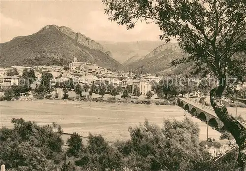 AK / Ansichtskarte Digne les Bains sur les bords de la Bleone et les Rochers de Saint Pancrace Digne les Bains