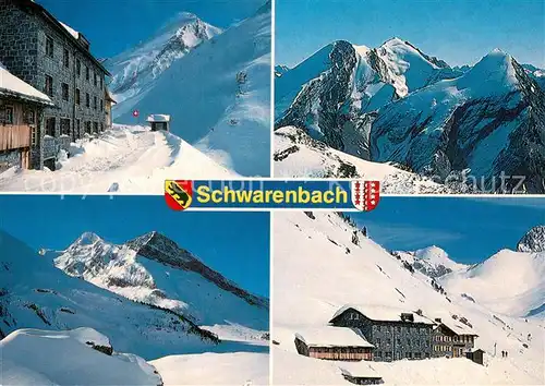AK / Ansichtskarte Kandersteg_BE Berghotel Schwarenbach Panorama mit Rinderhorn Balmhorn und Altels Kandersteg_BE