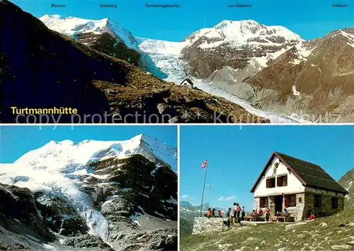 AK / Ansichtskarte Turtmannhuette_2520m_VS Panorama Turtmannhuette 