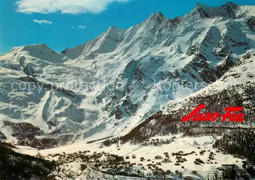 AK / Ansichtskarte Saas Fee Mischabelgruppe Alphubel Taeschhorn Dom Suedlenz Nadelhorn Saas Fee