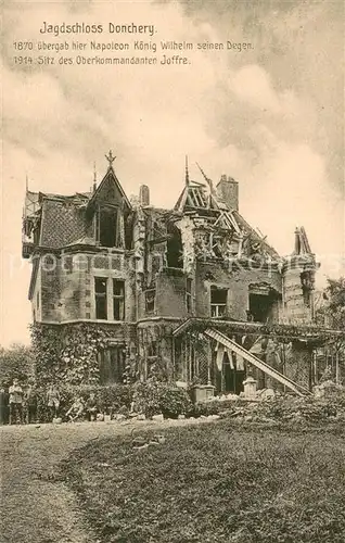 AK / Ansichtskarte Donchery_08_Ardennes Jagdschloss in Truemmern 