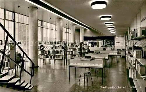 AK / Ansichtskarte Dortmund Haus der Bibliotheken Freihandbuecherei Stadtmitte Innenraeume Dortmund