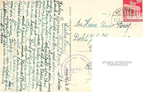 AK / Ansichtskarte Bad_Steben Kurhotel Zensur Stempel Bad_Steben