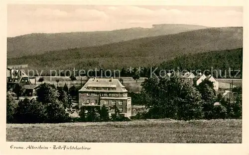 AK / Ansichtskarte Zell_Fichtelgebirge Altersheim Landschaftspanorama Zell Fichtelgebirge