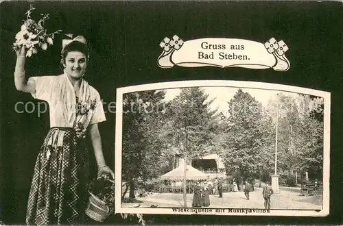 AK / Ansichtskarte Bad_Steben Wiesenquelle mit Musikpavillon Bad_Steben