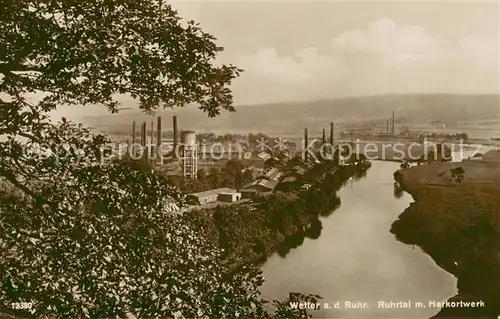 AK / Ansichtskarte Wetter_Ruhr Ruhrtal mit Markortwerk Wetter Ruhr