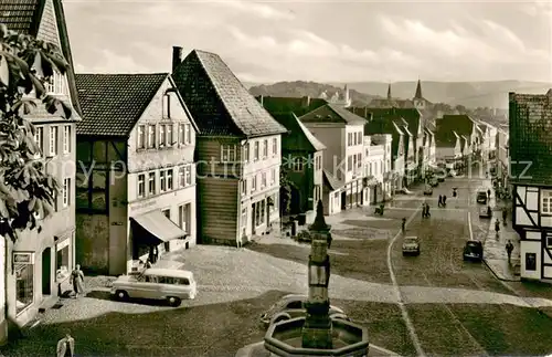 AK / Ansichtskarte Arnsberg_Westfalen Steinweg und Maximilianbrunnen Arnsberg_Westfalen
