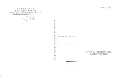 AK / Ansichtskarte Brilon Sunderhof Brilon