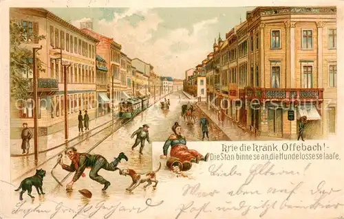 AK / Ansichtskarte Offenbach__Main Strassenpartie 