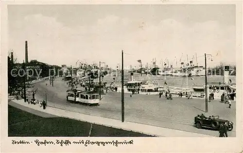 AK / Ansichtskarte Stettin_Szczecin_Pommern Hafen Geschmueckte Schiffe 