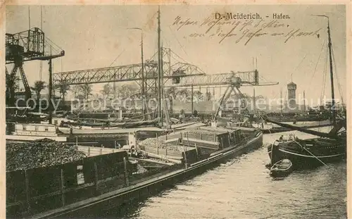 AK / Ansichtskarte Meiderich_Duisburg Hafenpartie Meiderich Duisburg