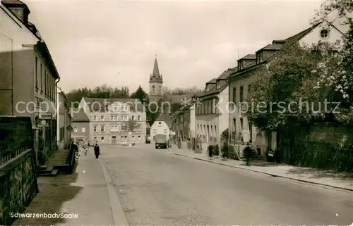 AK / Ansichtskarte Schwarzenbach_Saale Strassenpartie Schwarzenbach_Saale