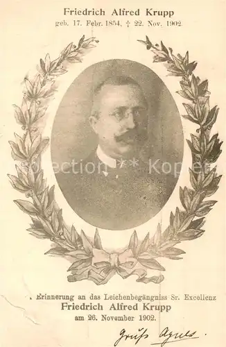 AK / Ansichtskarte Essen__Ruhr Friedrich Alfred Krupp Portrait 