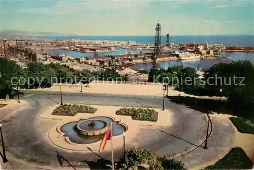AK / Ansichtskarte Barcelona_Cataluna El puerto desde los jardines de Miramar le port vu des jardins de Miramar Barcelona Cataluna