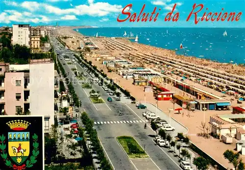 AK / Ansichtskarte Riccione_Rimini_IT Panorama Strand Promenade 