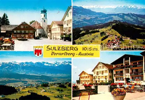 AK / Ansichtskarte Sulzberg_Vorarlberg Kirche Fliegeraufnahmen Ortspartie Sulzberg Vorarlberg