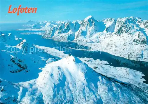 AK / Ansichtskarte Raftsundet Fliegeraufnahme Rekoysundet ved Raftsundet i Lofoten 