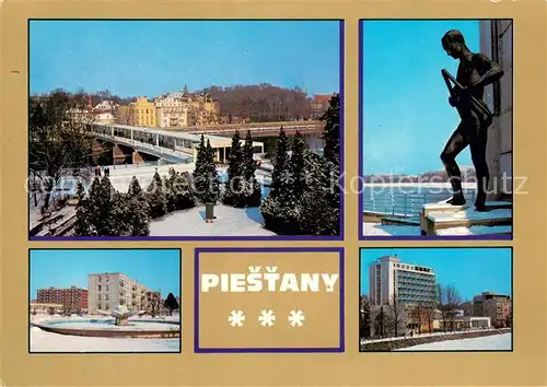 AK / Ansichtskarte Piestany Teilansichten im Winter Schnee Piestany