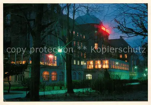 AK / Ansichtskarte Sopot_Zoppot_PL Grand Hotel Aussenansicht b. Nacht 