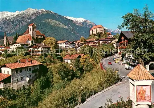 AK / Ansichtskarte Schenna_Meran Totalansicht m. Texelgruppe Schenna Meran