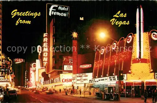 AK / Ansichtskarte Las_Vegas_Nevada Fremont Street bei Nacht 