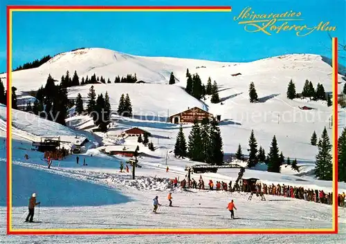 AK / Ansichtskarte Lofer Skiparadies Winter Schnee Berghotel Lofer