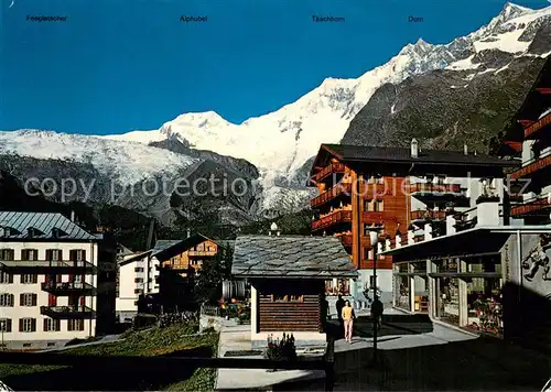 AK / Ansichtskarte Saas Fee Dorfstrasse Saas Fee