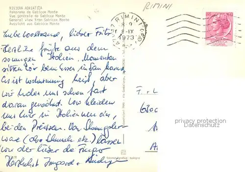 AK / Ansichtskarte Rimini_IT Aussicht aus Gabicce Monte 