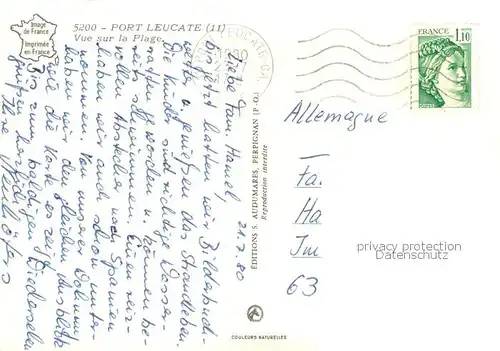 AK / Ansichtskarte Port_Leucate_11 Strand Ansicht 