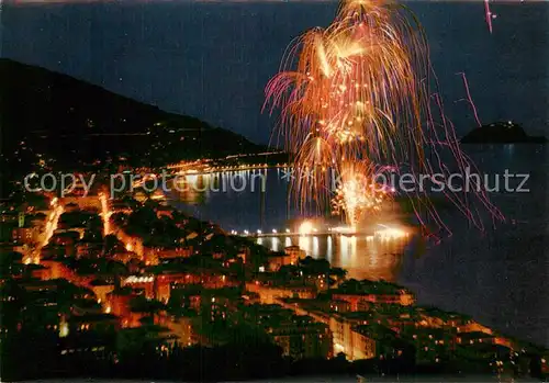 AK / Ansichtskarte Alassio_Liguria_IT Notturno Fuochi d artificie 