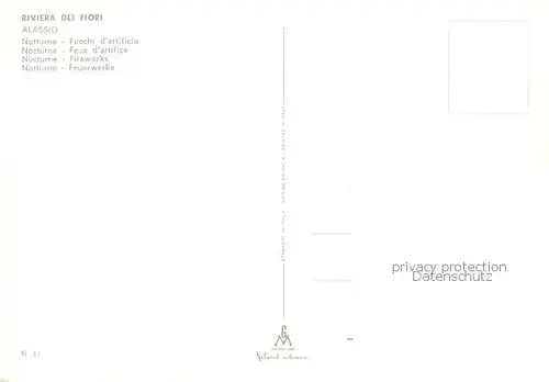 AK / Ansichtskarte Alassio_Liguria_IT Notturno Fuochi d artificie 