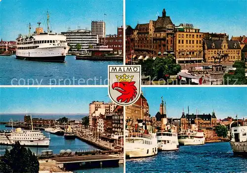 AK / Ansichtskarte Malmoe_Sweden Teilansichten Hafenpartien 