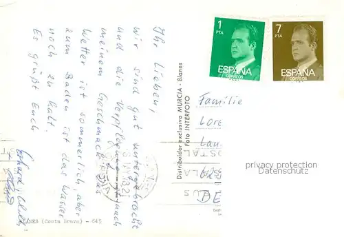 AK / Ansichtskarte Blanes_ES Hafen Strandpartien 