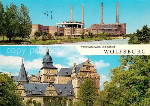 AK / Ansichtskarte Wolfsburg VW Werk und Schloss Wolfsburg