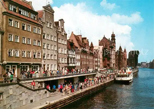 AK / Ansichtskarte Gdansk_Danzig_PL Dlugi Pobrzeze przystan statkow Zeglugi Gdanskiej 