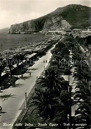 AK / Ansichtskarte Finale_Ligure_IT Viali e spiaggia 