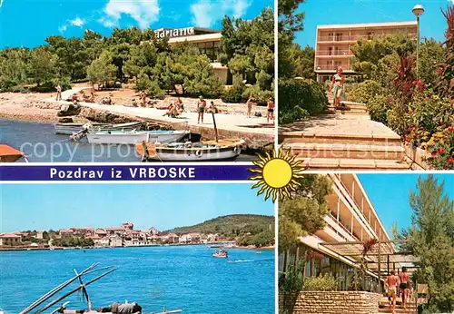 AK / Ansichtskarte Vrboske_Vrboska_Croatia Strand Panorama Hotel Details 