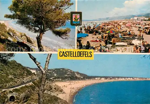 AK / Ansichtskarte Castelldefels_ES Strandpartie Panorama 