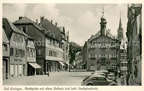 AK / Ansichtskarte Bad_Kissingen Marktplatz Rathaus Stadtpfarrkirche Bad_Kissingen